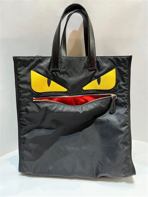 fendi monster eyes tote bag|Fendi tote bag vintage.